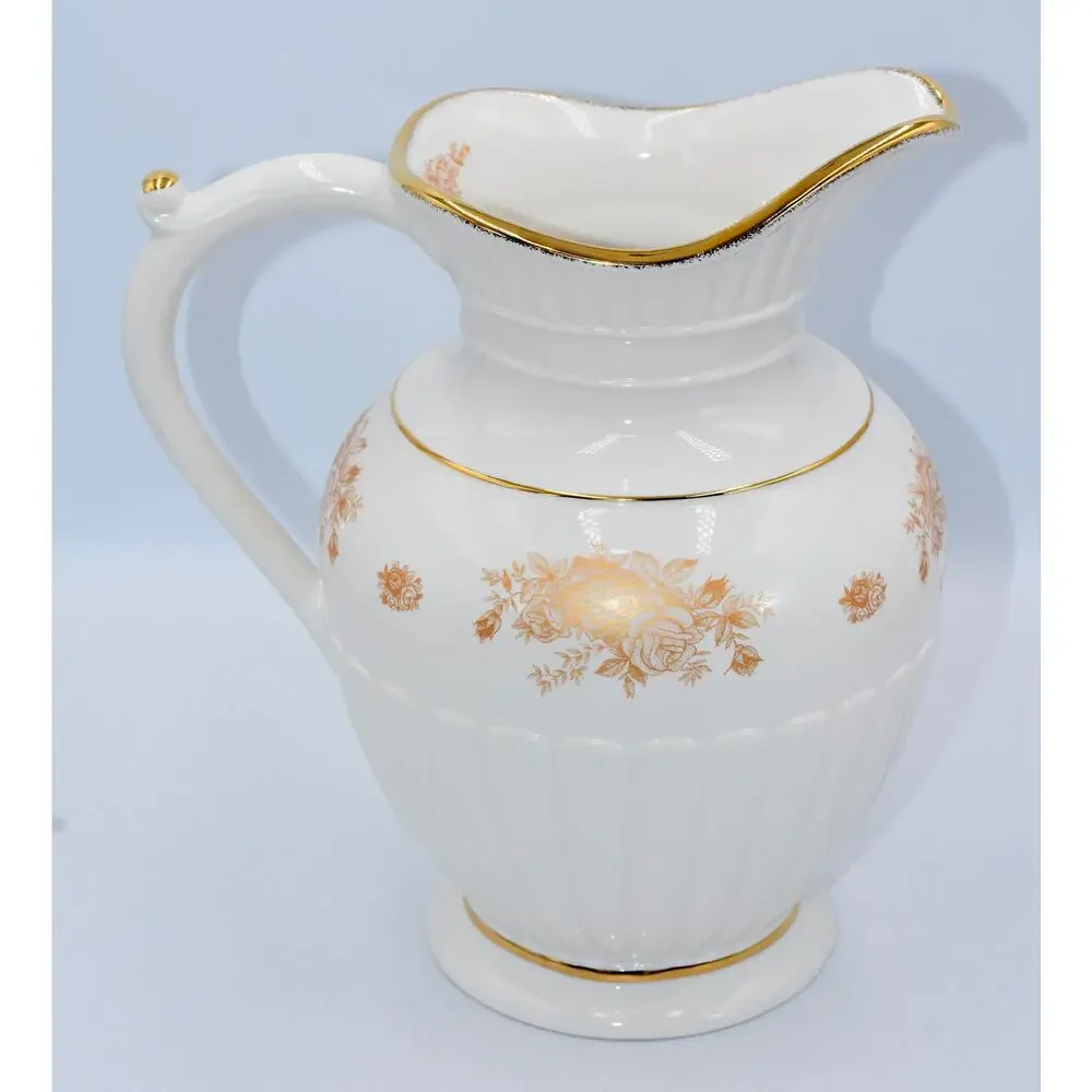 Royal Albert Old Country Roses Gold Trim Large Water Sweet Tea Pitcher Porcelain